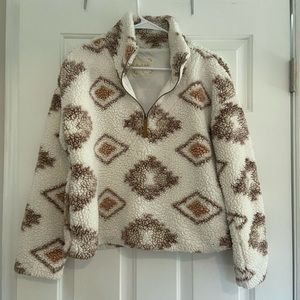 Altar’d State Womens Fleece Quarter Zip Sweater Size Small